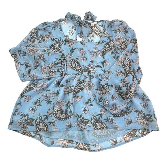 American Eagle Y2K Babydoll Top S Floral Paisley Festival Cottagecore Boho Fairy - Picture 3 of 15